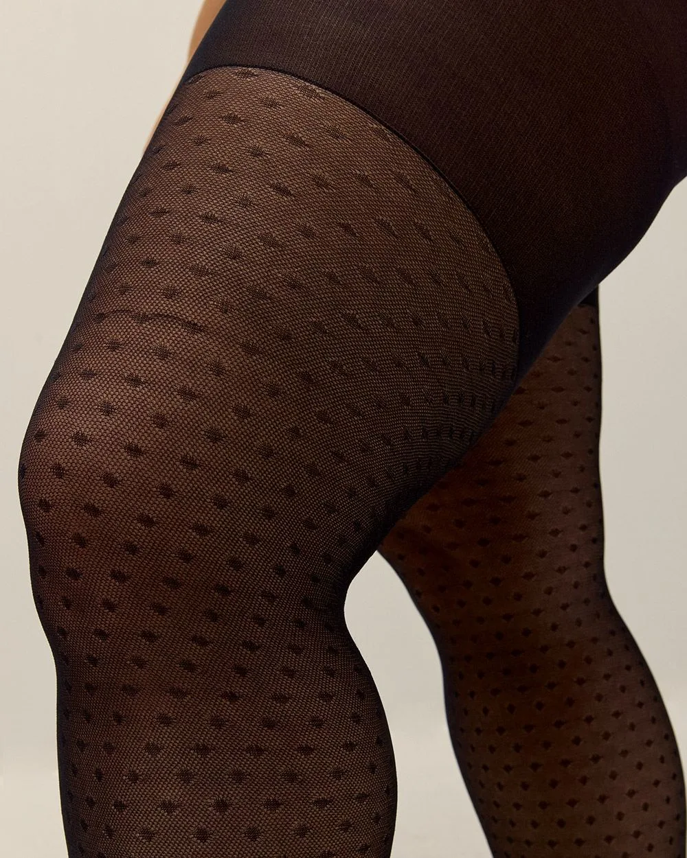 Fashion Tights with All-Over Dot Pattern