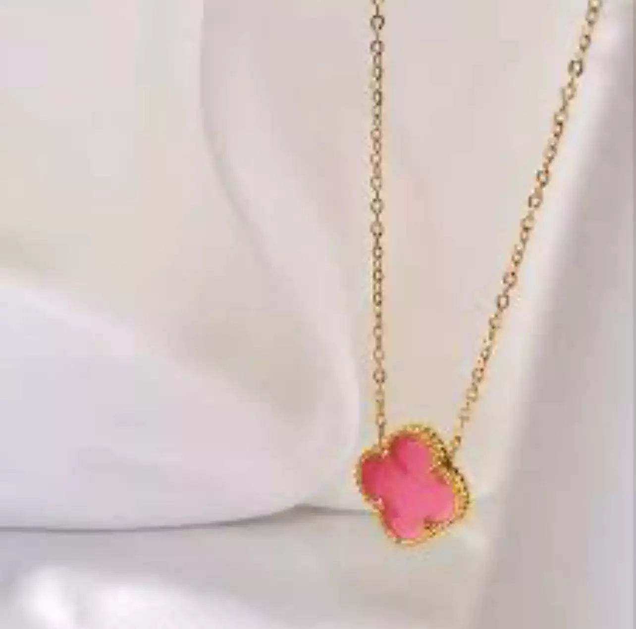 Flower Necklace Pretty Design Long Chain Simple Design Necklace W10182