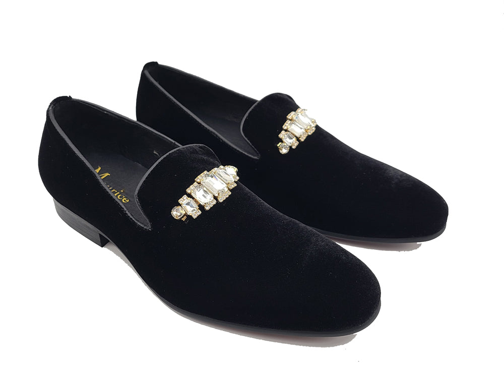 Formal Velvet Loafer with studs