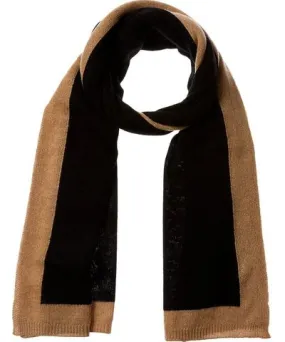 Forte Cashmere Contrast Trim Oversized Cashmere Scarf