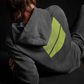 French Terry Pullover Hoodie - Magma Pigment/Bright Neon