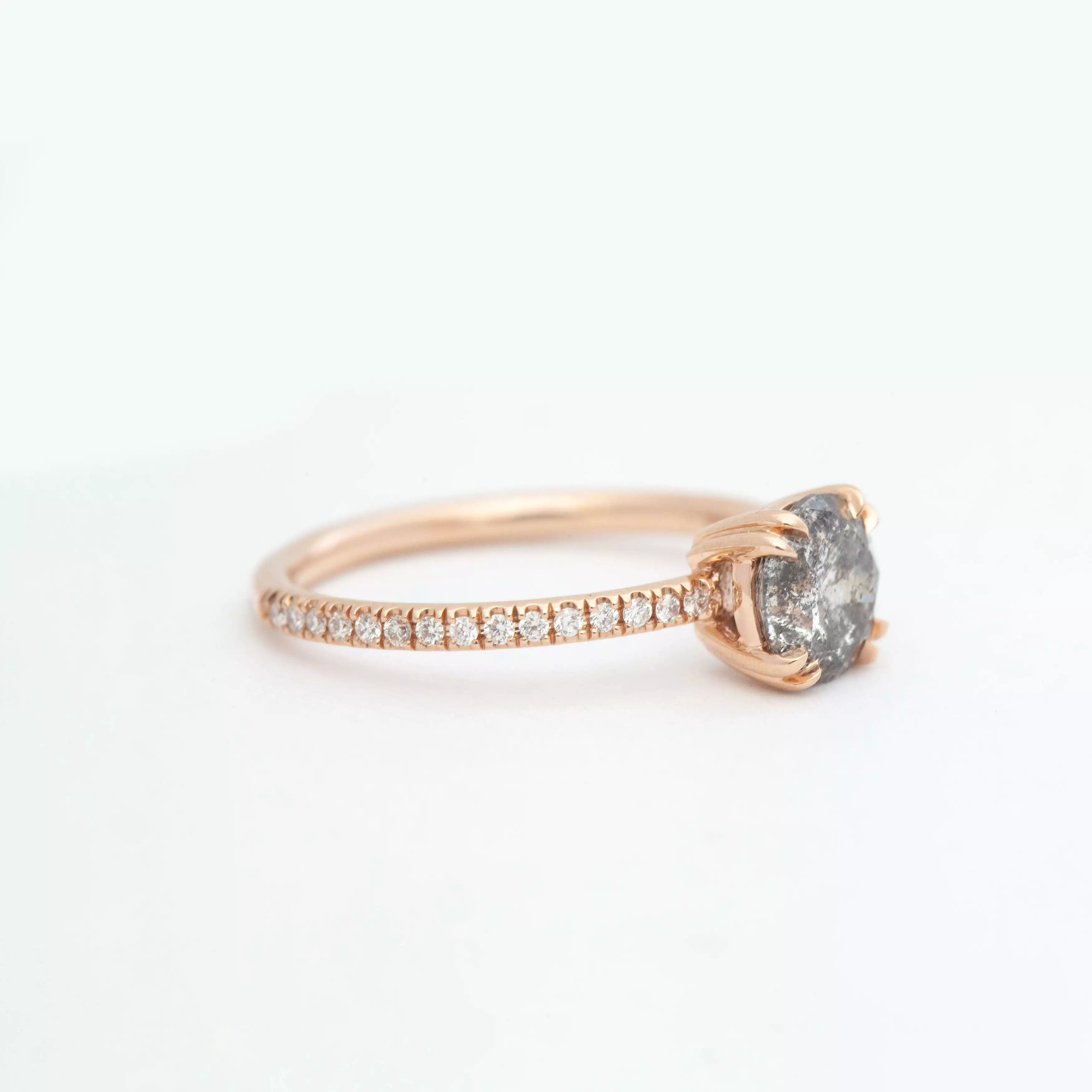 Galaxy Grey Diamond Eleonore Delicate Pavé Ring