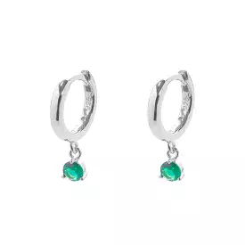 Gam GREEN CZ Huggie Mini Earring