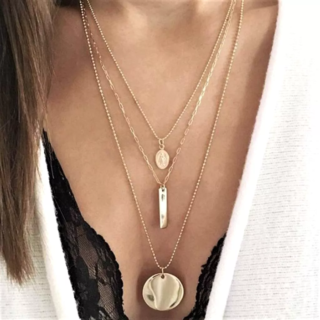 Gold Layered Virgin Mary Chain Necklace