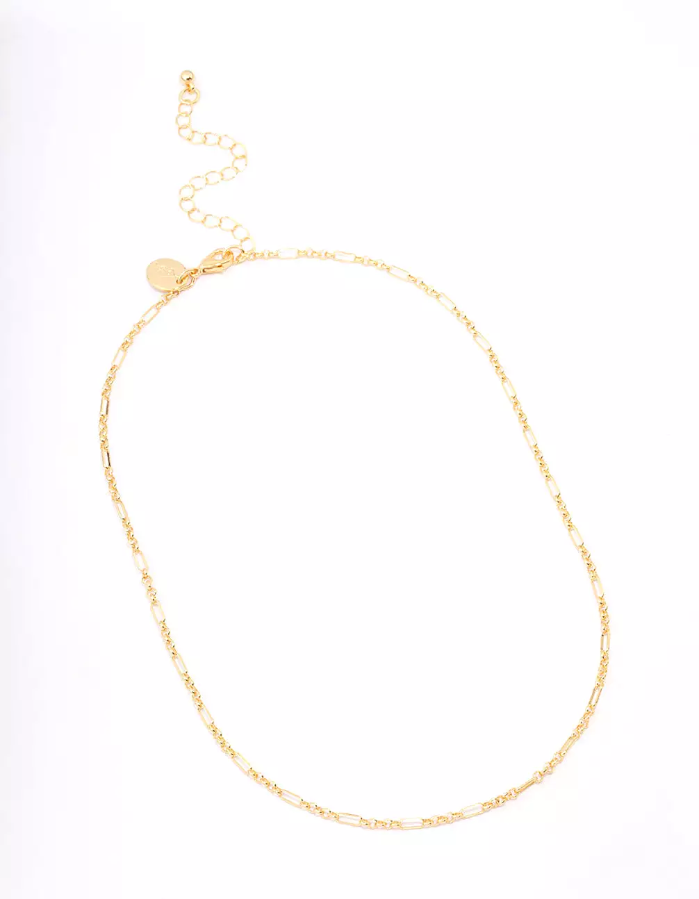 Gold Plated Long & Short Cable Chain Necklace