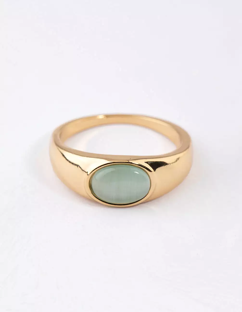 Gold Plated Oval Signet Ring