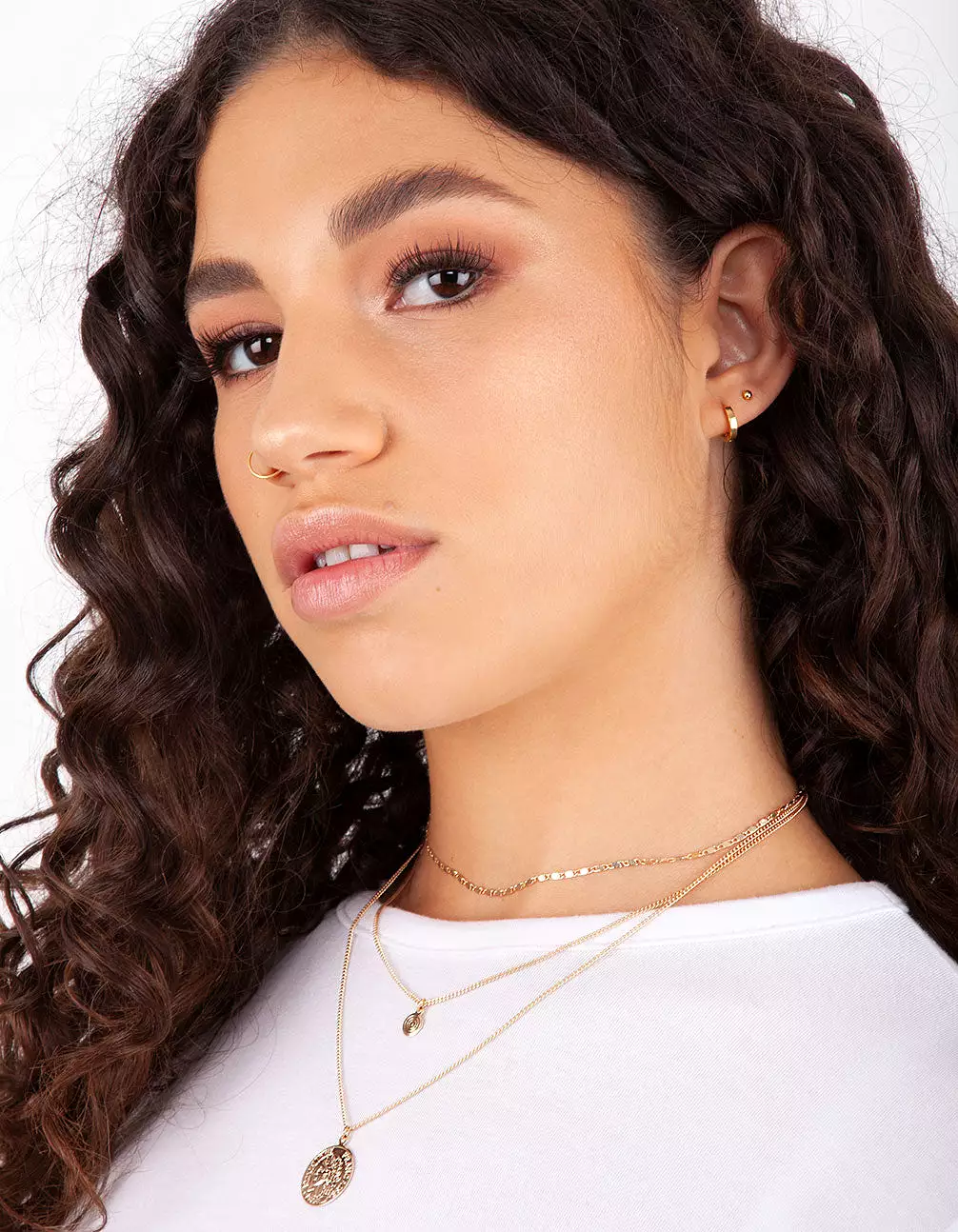 Gold Plated Sterling Silver Huggie Hoop Earrings