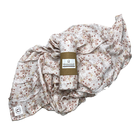 Halo & Horns Baby Swaddle/Wrap Organic Bamboo Muslin - Blossom