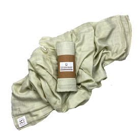 Halo & Horns Baby Swaddle/Wrap Organic Bamboo Muslin - Sage