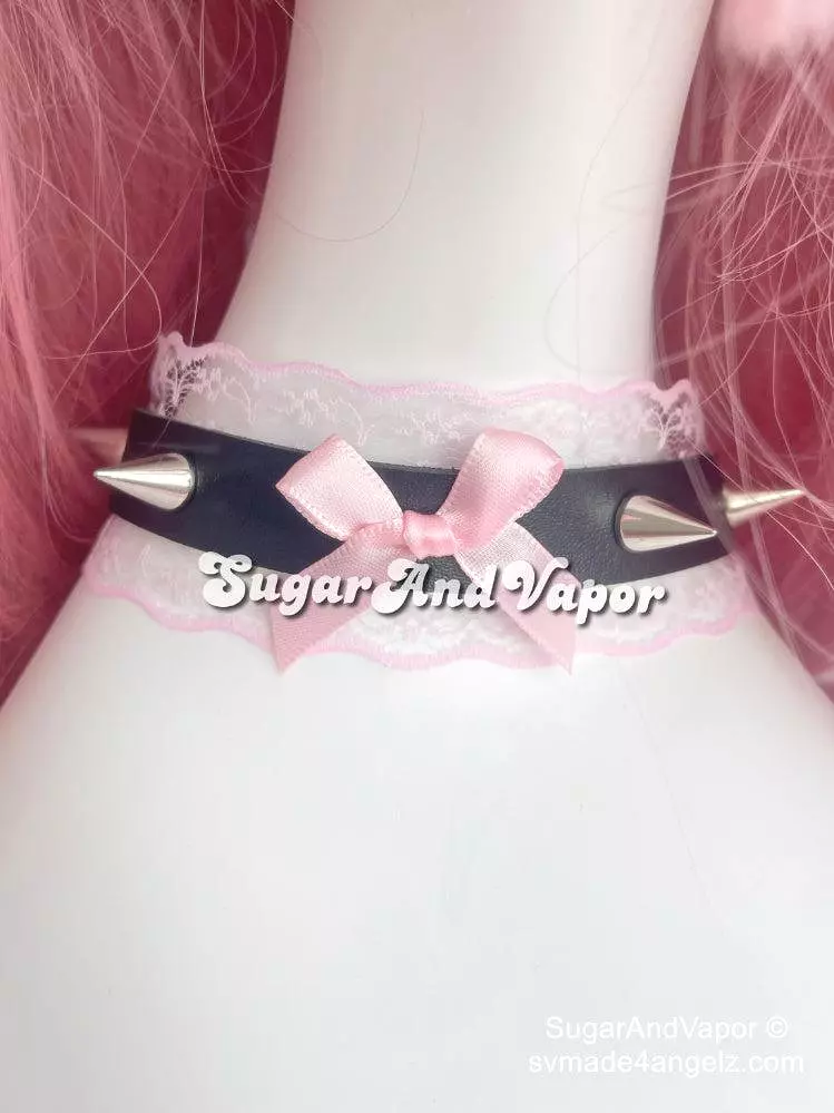 Handmade Dark Doll Pu Choker