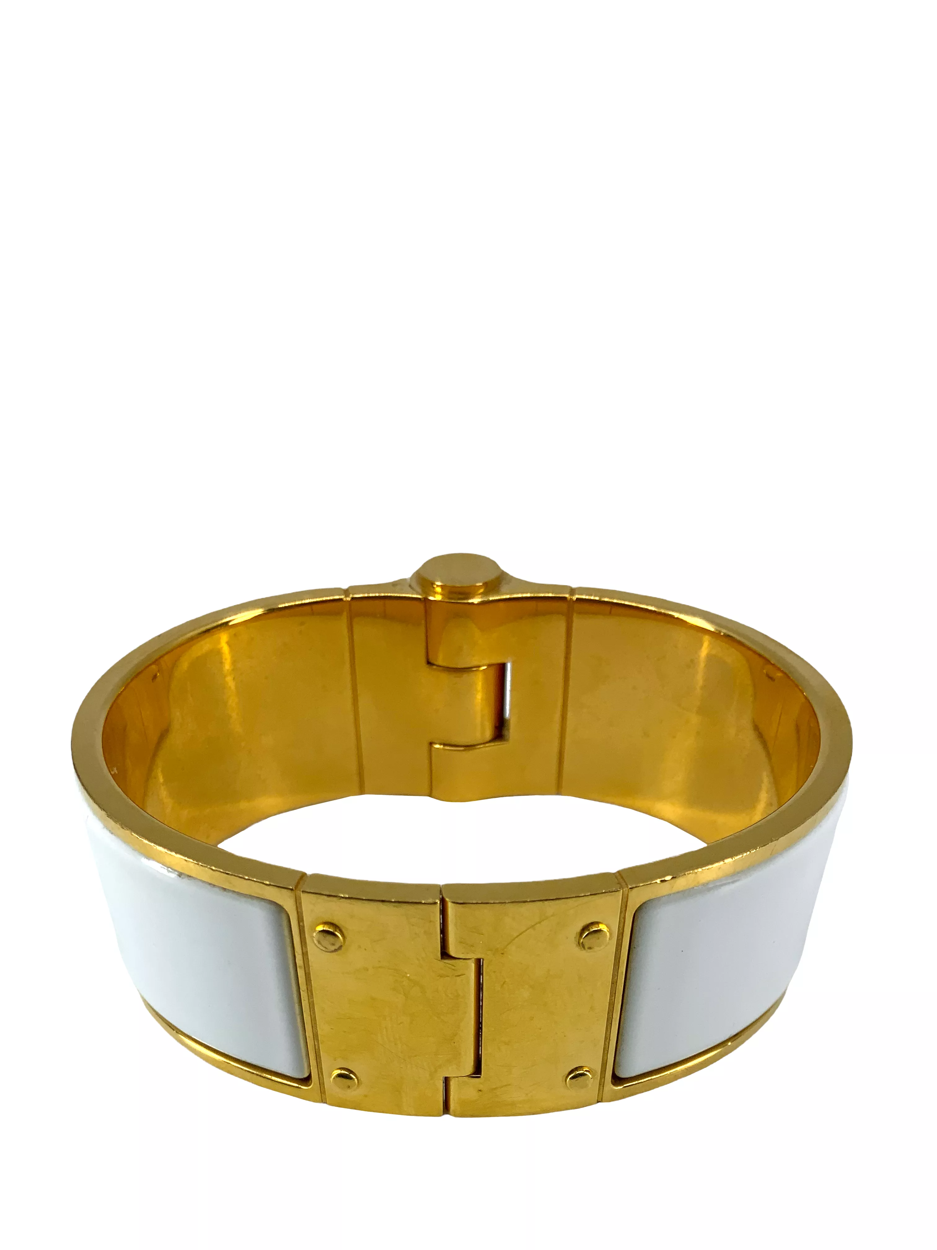 Hermes Enamel Wide Hinged Bracelet M