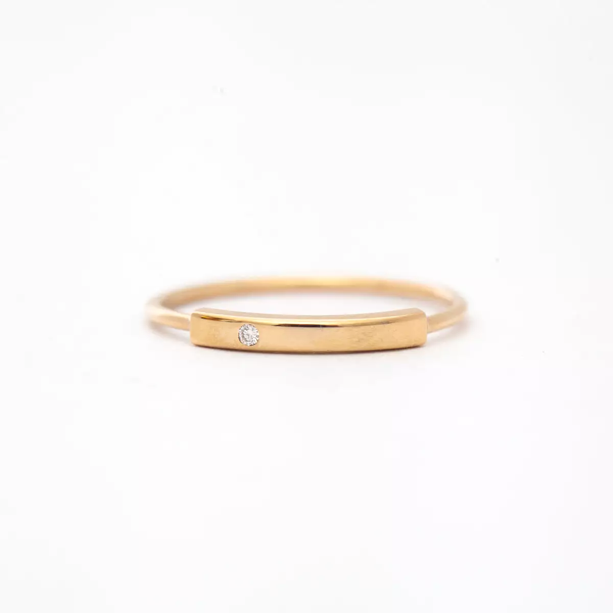 Horizontal Diamond Bar Ring