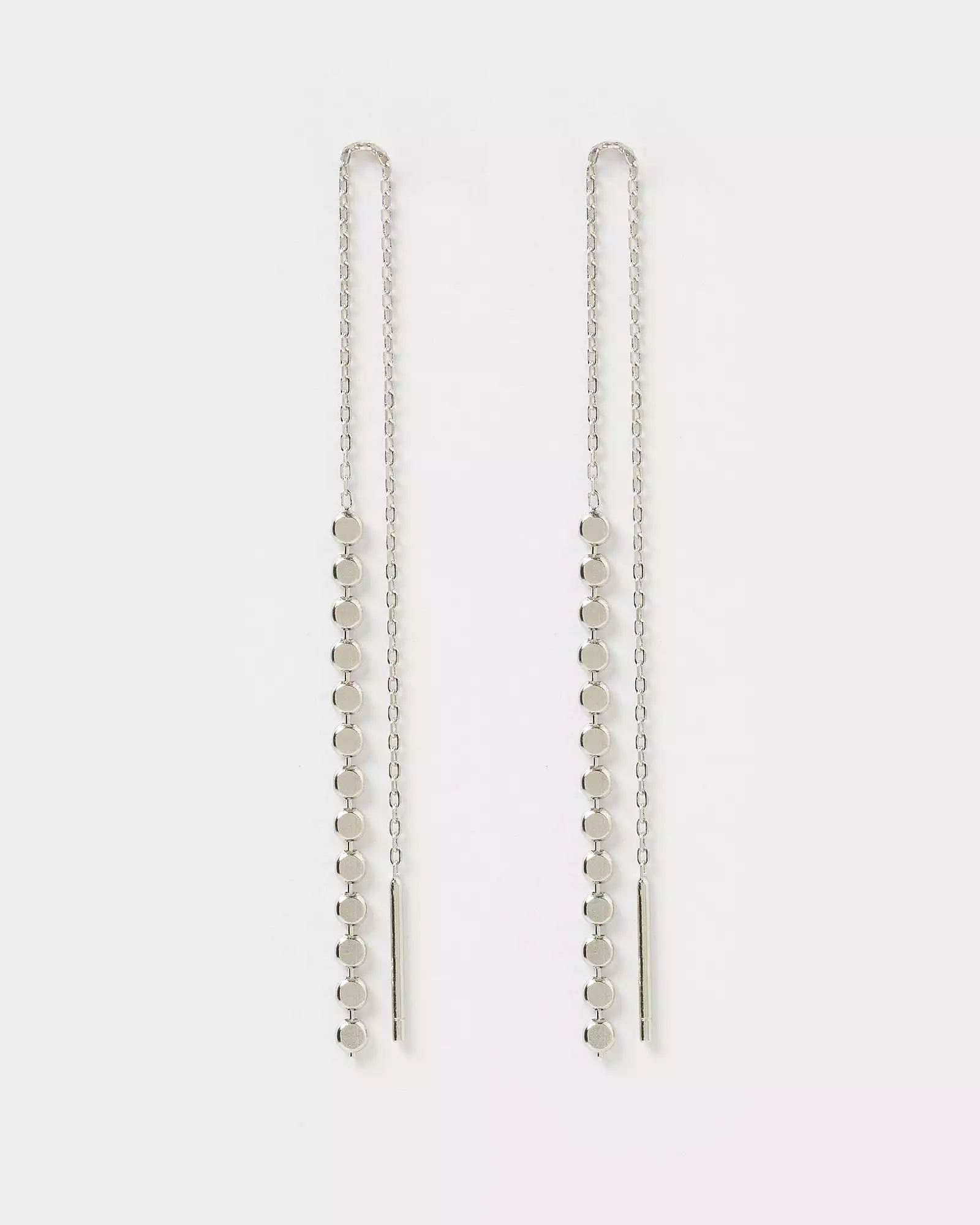 Izoa Elixa Thread Earrings Silver