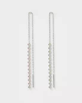 Izoa Elixa Thread Earrings Silver