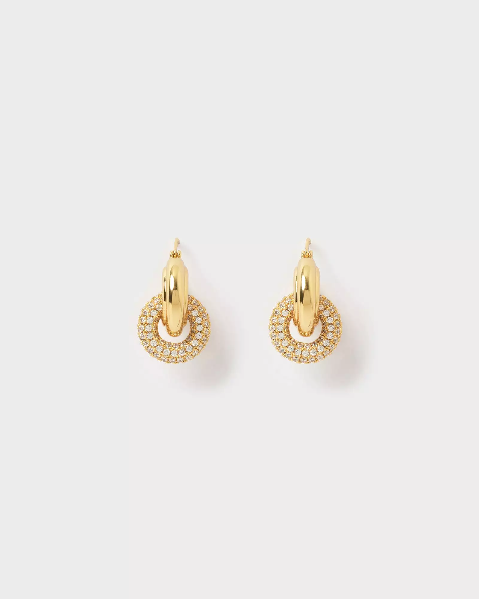 Izoa Sofia Huggie Earrings Gold