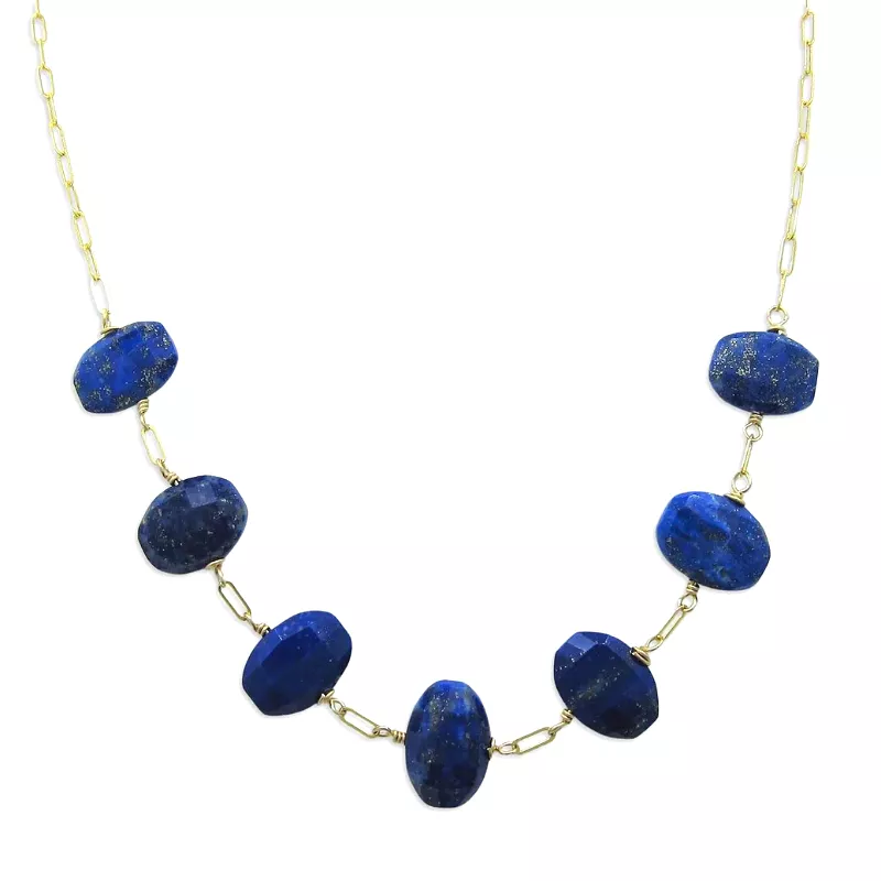 J. Mills - 7 Drop Lapis Lazuli Necklace