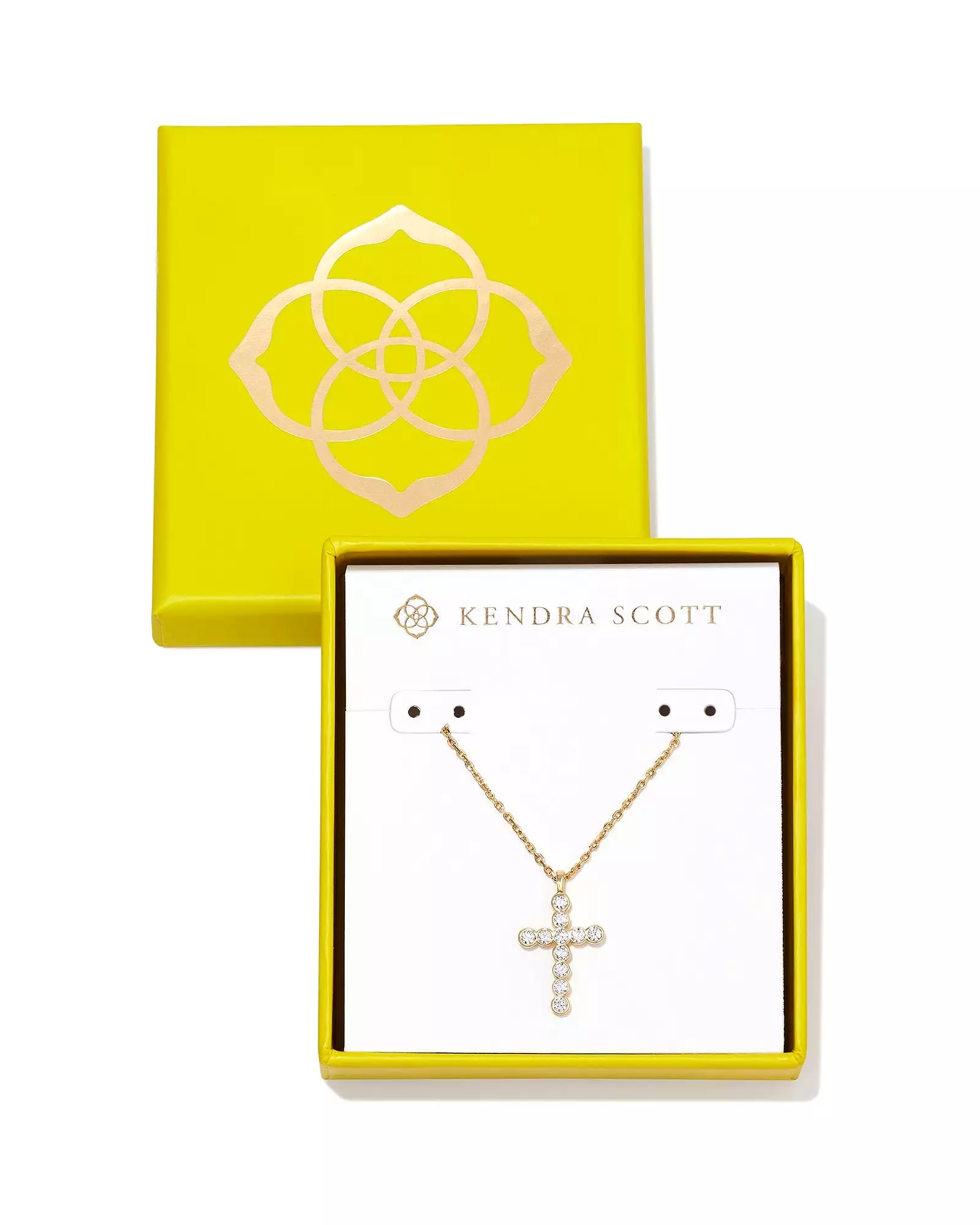 Kendra Scott Boxed Cross Crystal Pendant Necklace