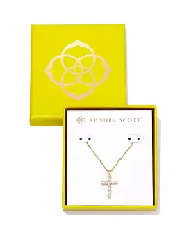 Kendra Scott Boxed Cross Crystal Pendant Necklace