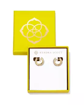 Kendra Scott Boxed Mikki Gold Pave Huggie Earrings