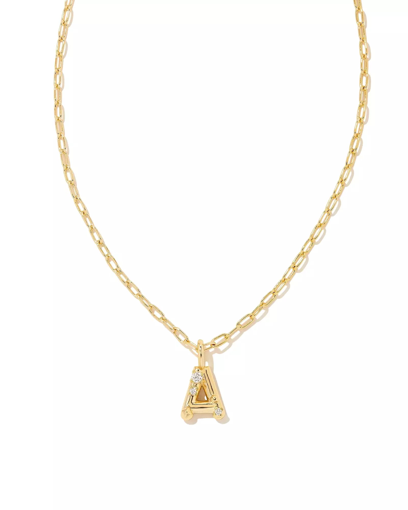 Kendra Scott Crystal Letter Short Pendant Necklace