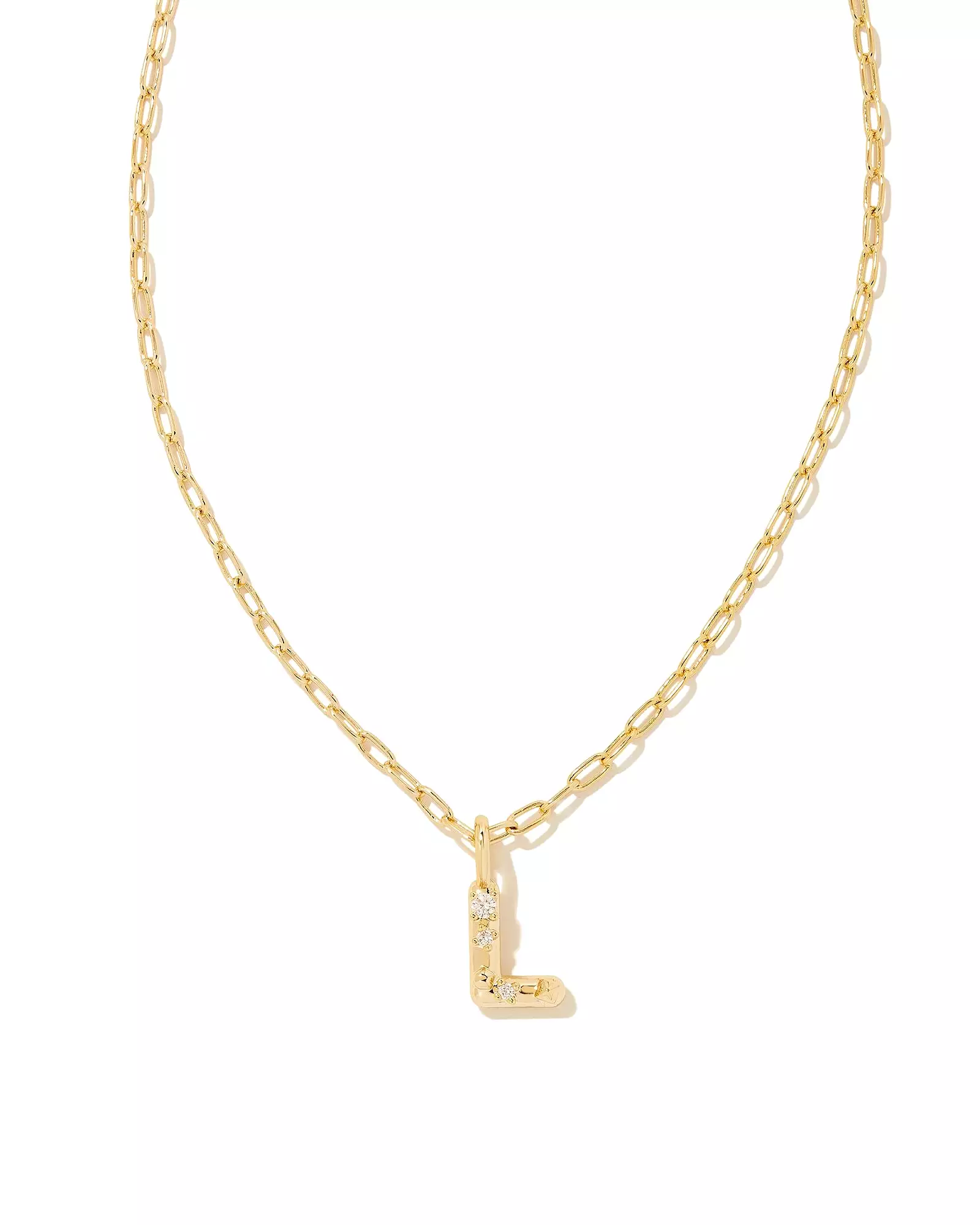 Kendra Scott Crystal Letter Short Pendant Necklace