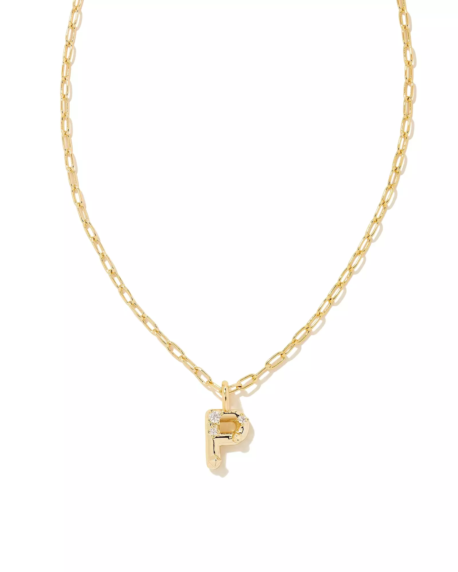 Kendra Scott Crystal Letter Short Pendant Necklace