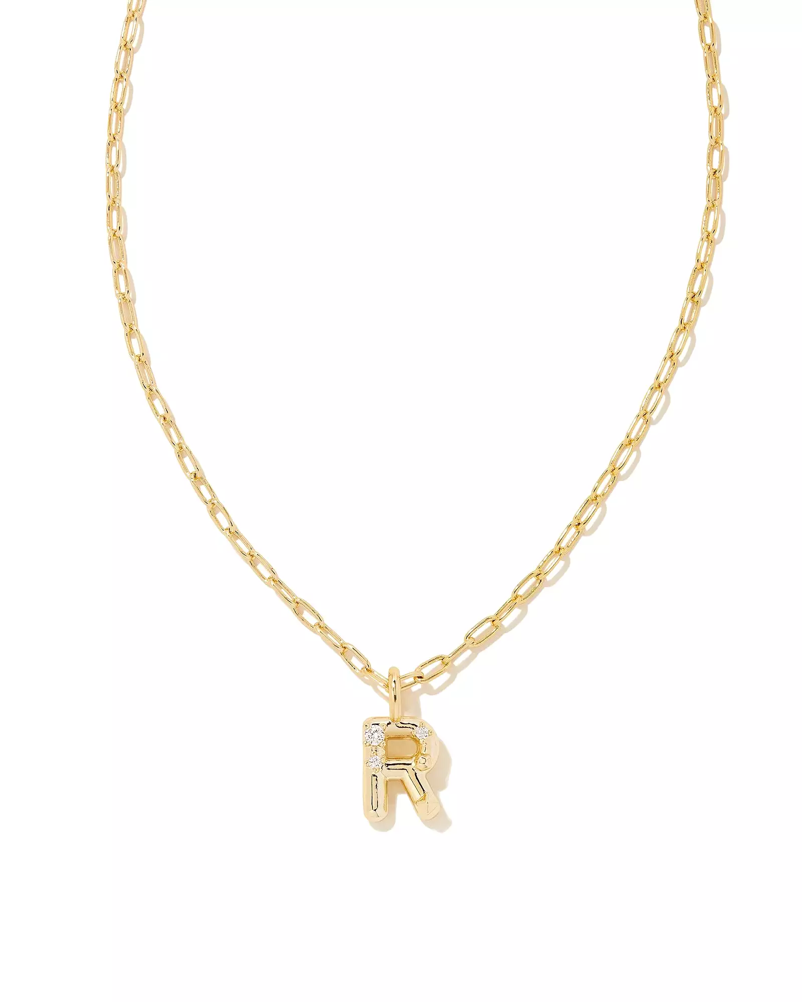 Kendra Scott Crystal Letter Short Pendant Necklace