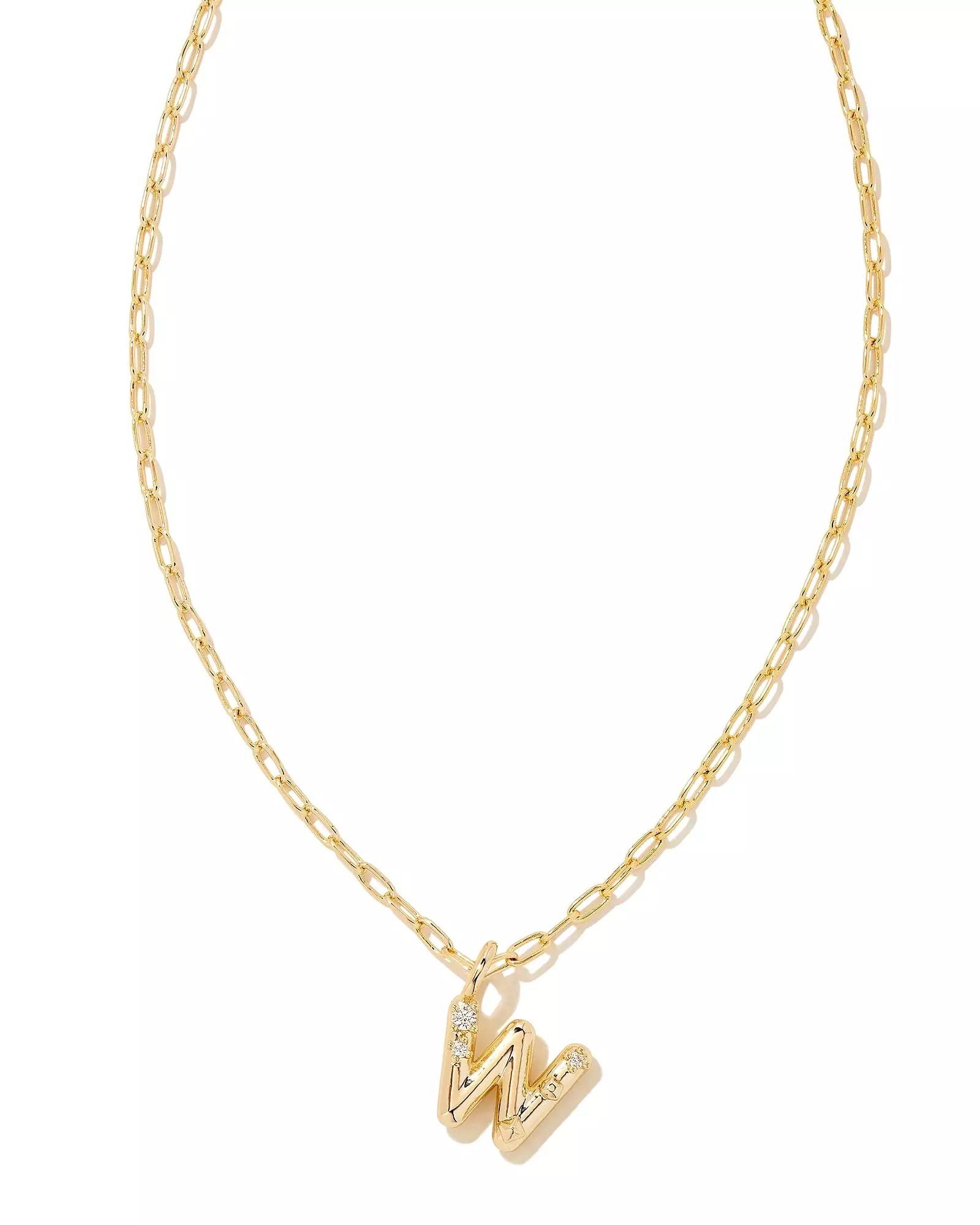 Kendra Scott Crystal Letter Short Pendant Necklace