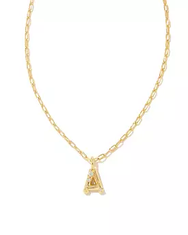 Kendra Scott Crystal Letter Short Pendant Necklace