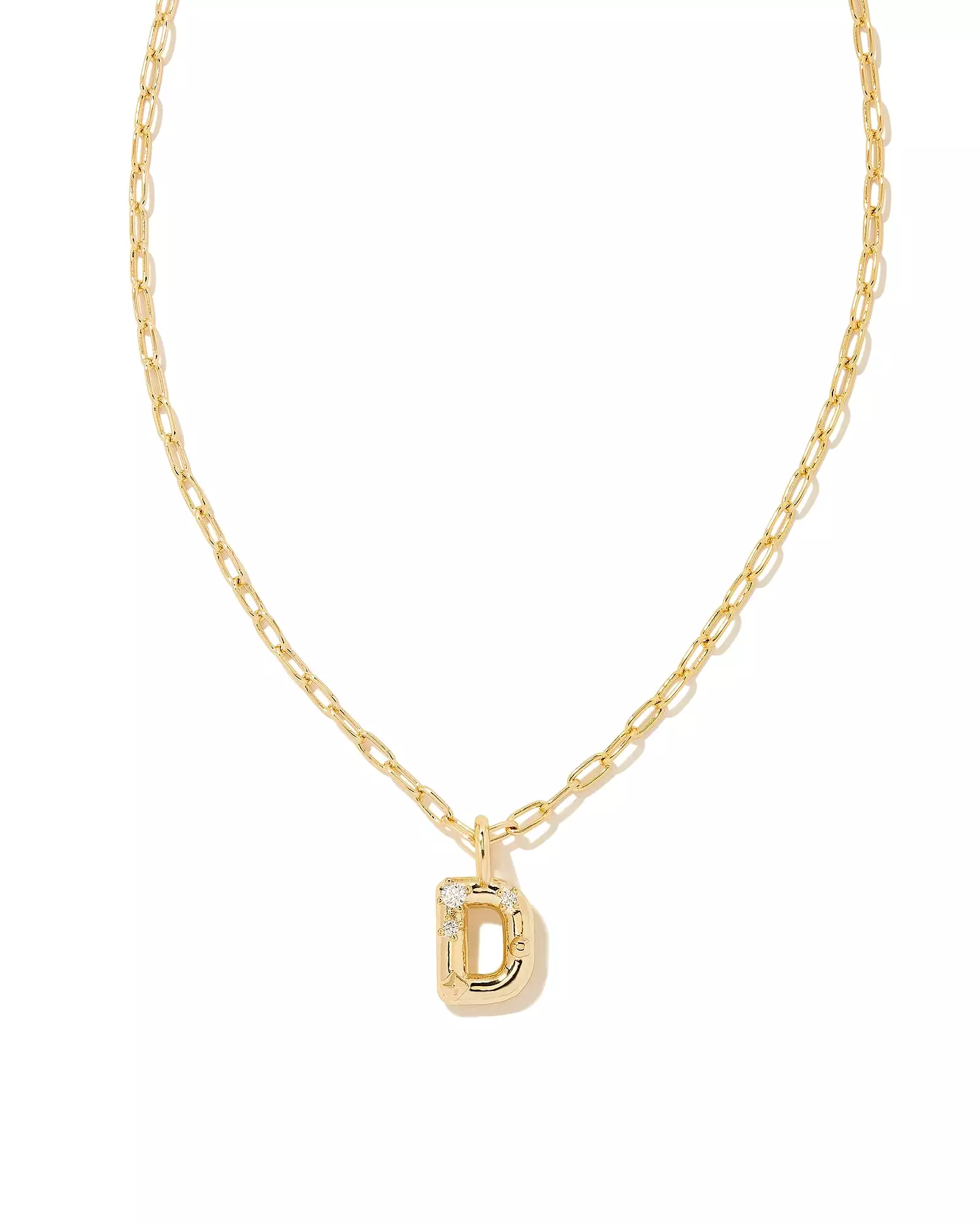 Kendra Scott Crystal Letter Short Pendant Necklace