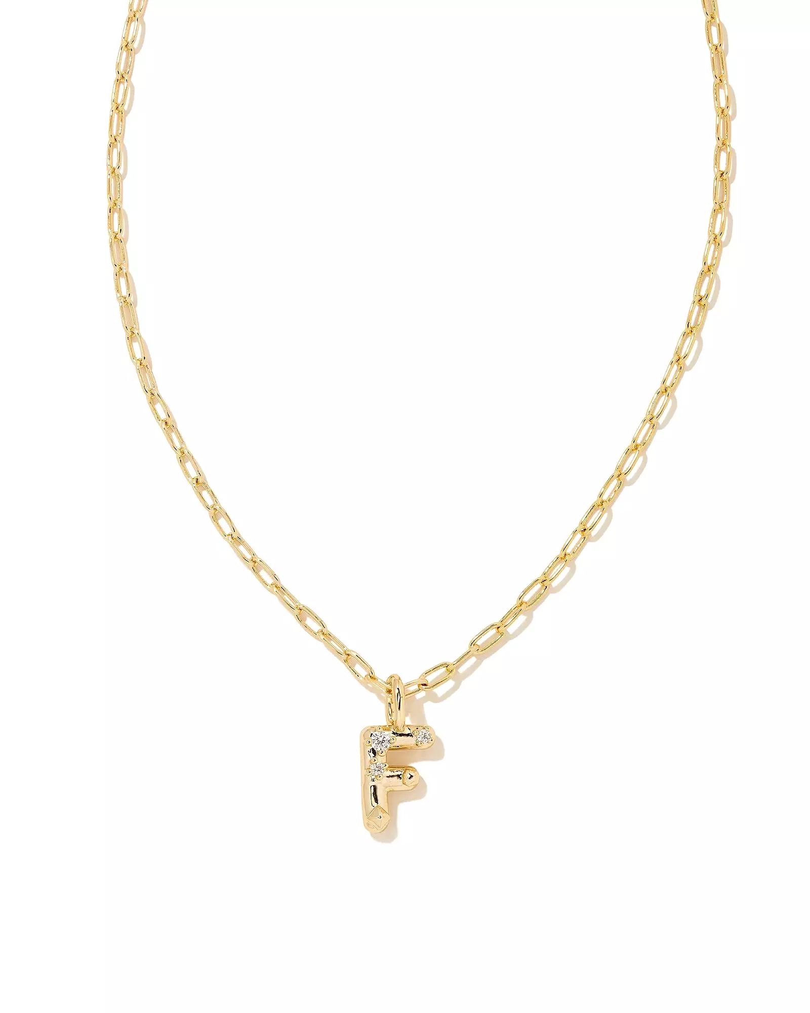 Kendra Scott Crystal Letter Short Pendant Necklace