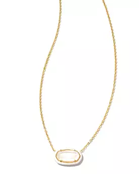 Kendra Scott Elisa Gold Enamel Framed Short Pendant Necklace