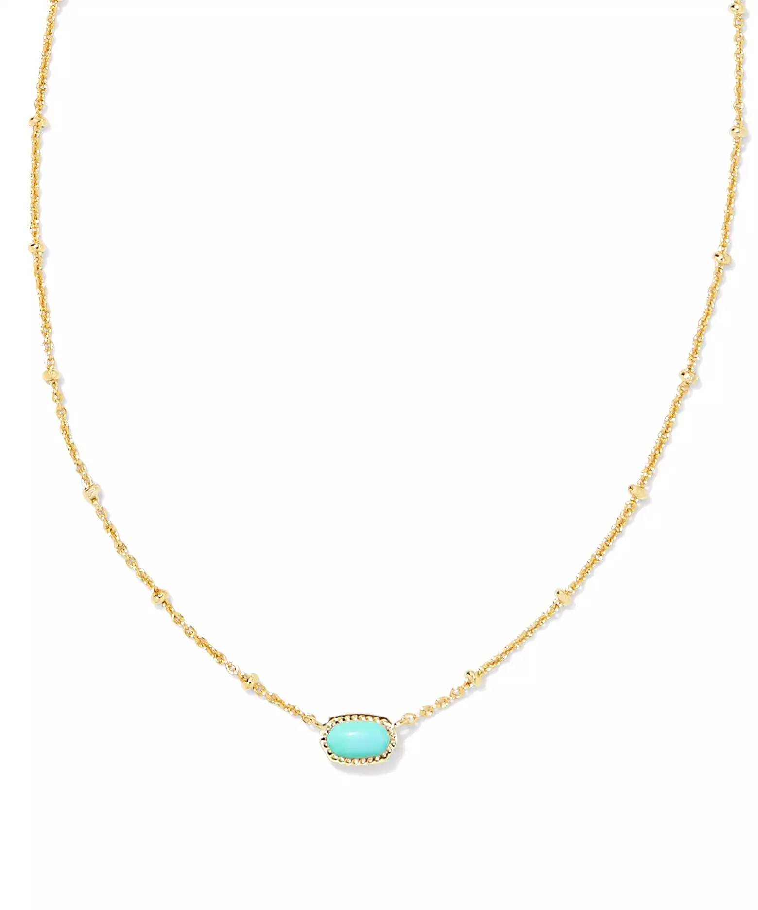 Kendra Scott Mini Elisa Satellite Short Pendant Necklace - Gold/Mint Magnesite