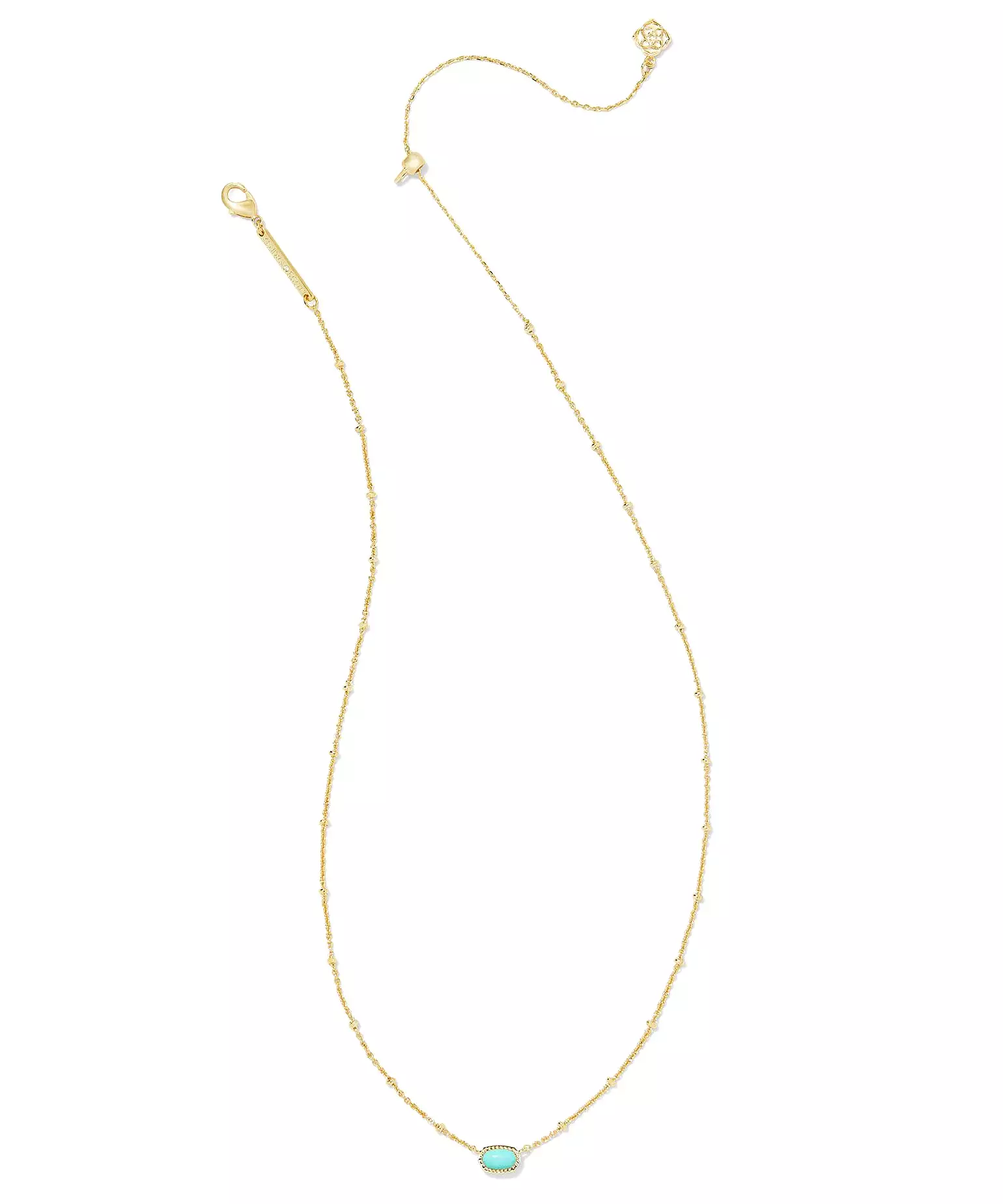 Kendra Scott Mini Elisa Satellite Short Pendant Necklace - Gold/Mint Magnesite