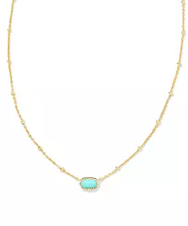 Kendra Scott Mini Elisa Satellite Short Pendant Necklace - Gold/Mint Magnesite