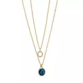 KNIGHT & DAY - Crystal & Sapphire Layered Necklace