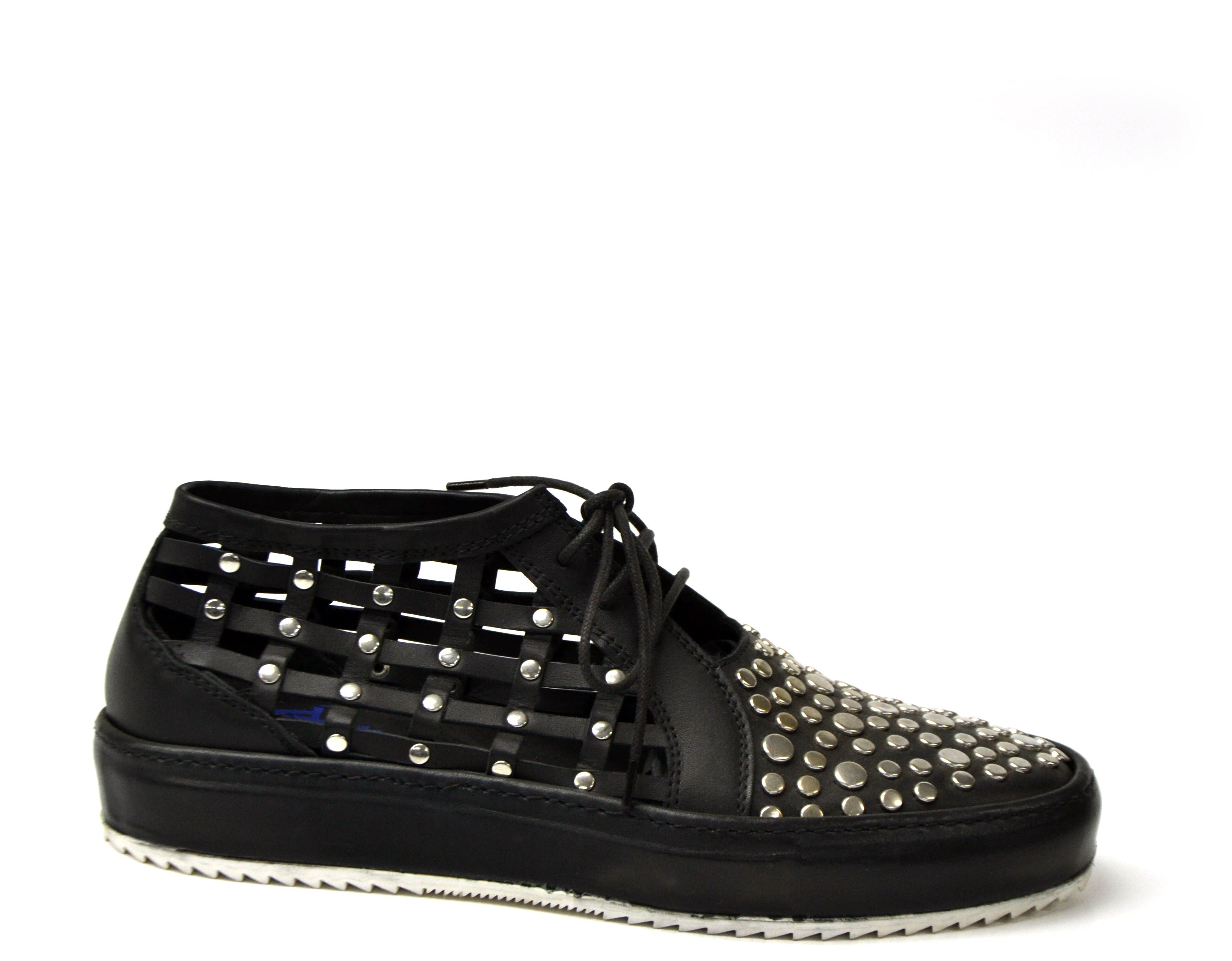 LAST PAIRS 35/36/37/38/39- DALLARA STUDS BLACK OPEN SHOES