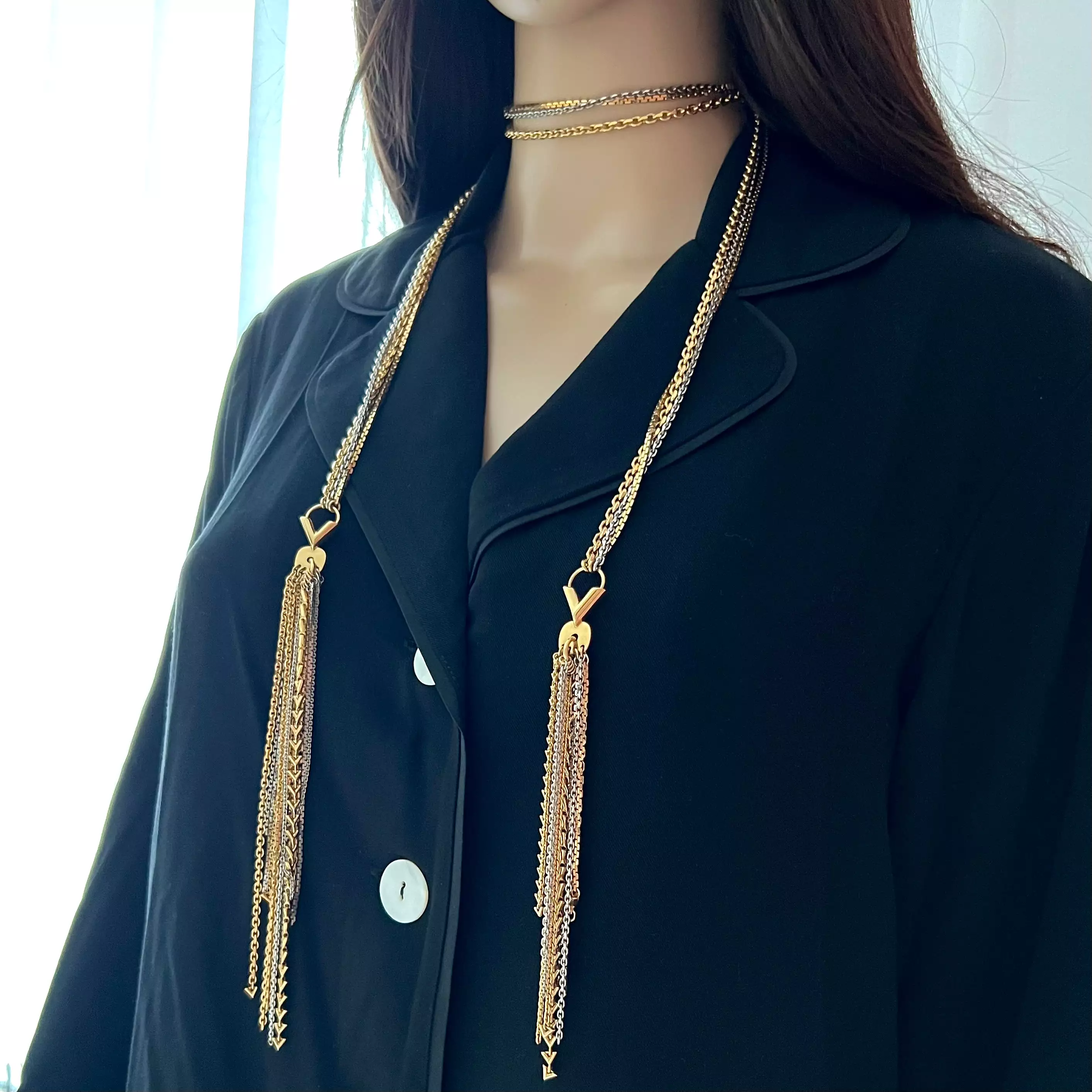 Louis Vuitton Long Fringe Necklace