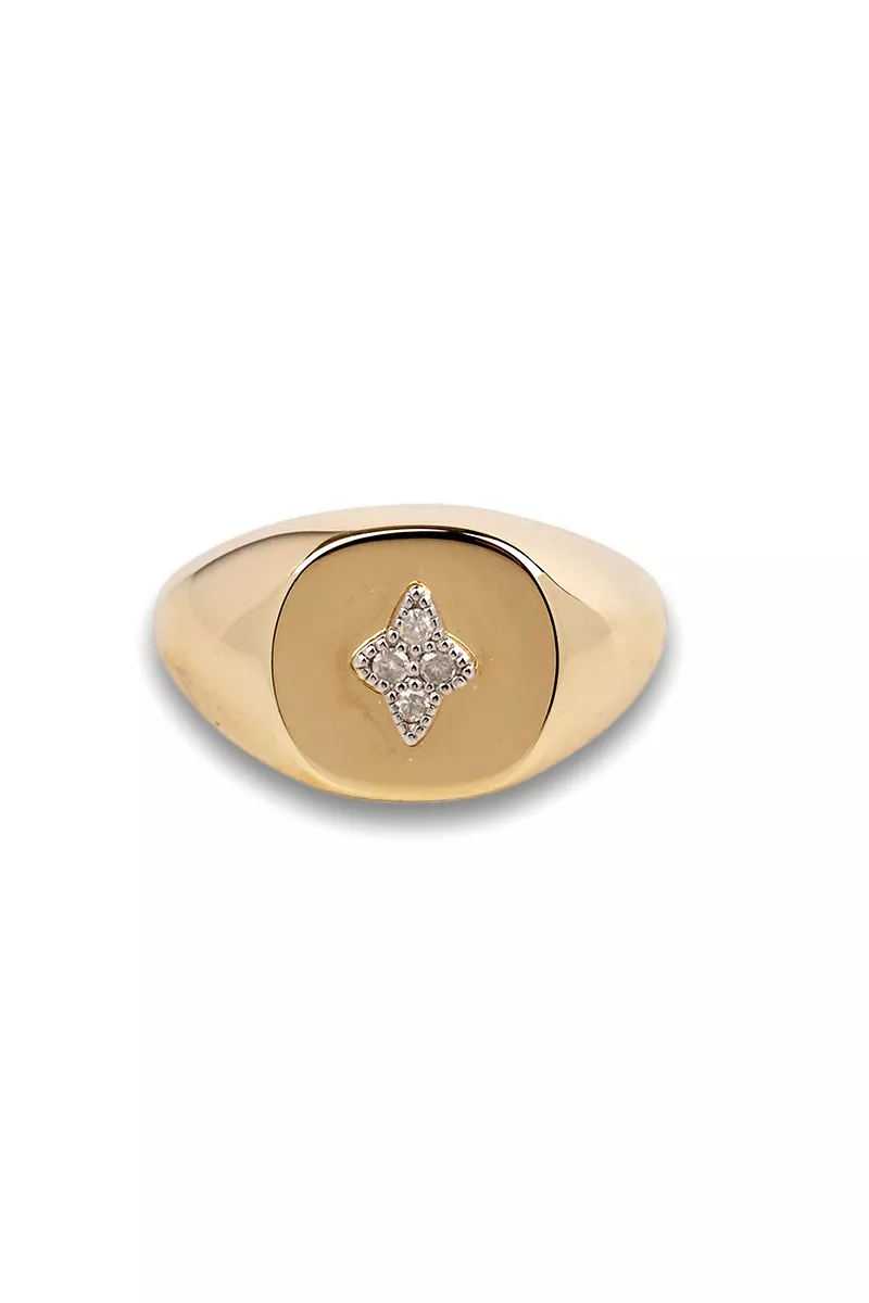 Louise Signet Ring - Yellow Gold