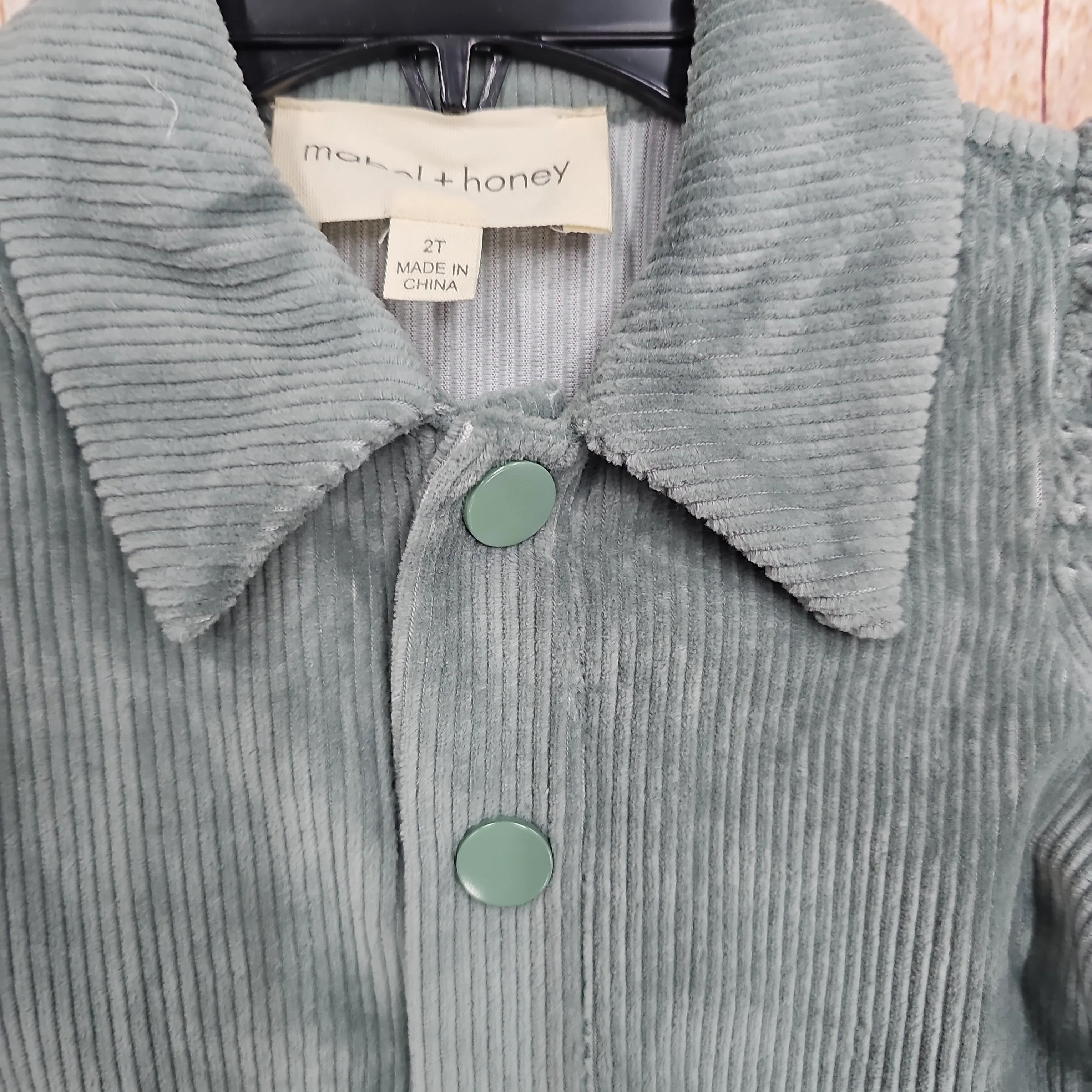 MABEL AND HONEY SAGE GREEN CORDUROY JACKET