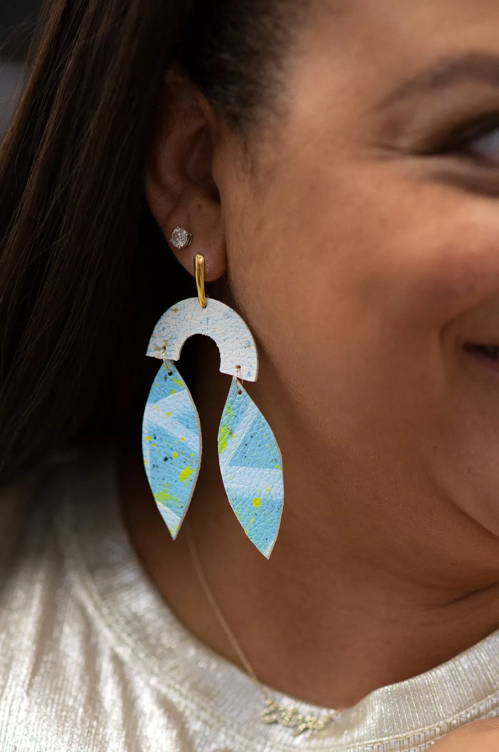 Marley Leather Spirit Earrings by Annie Claire Designs