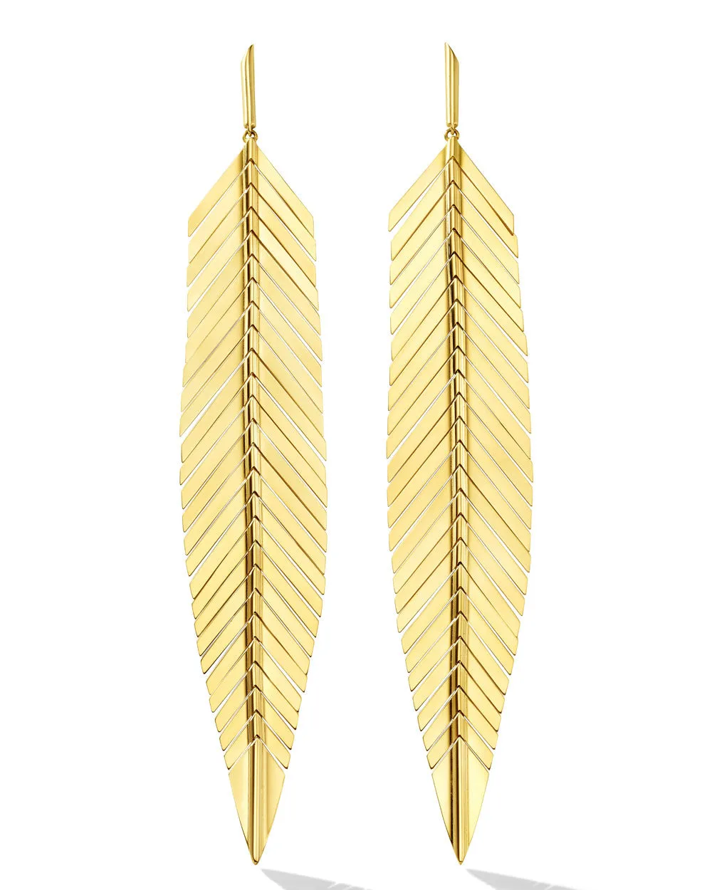 Medium Feather Drop Earrings