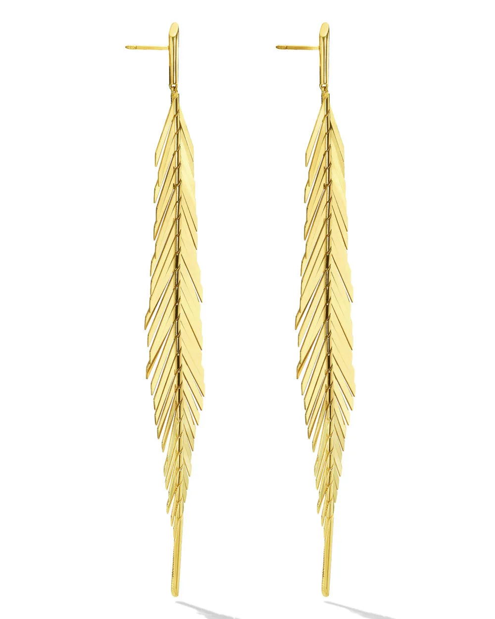 Medium Feather Drop Earrings