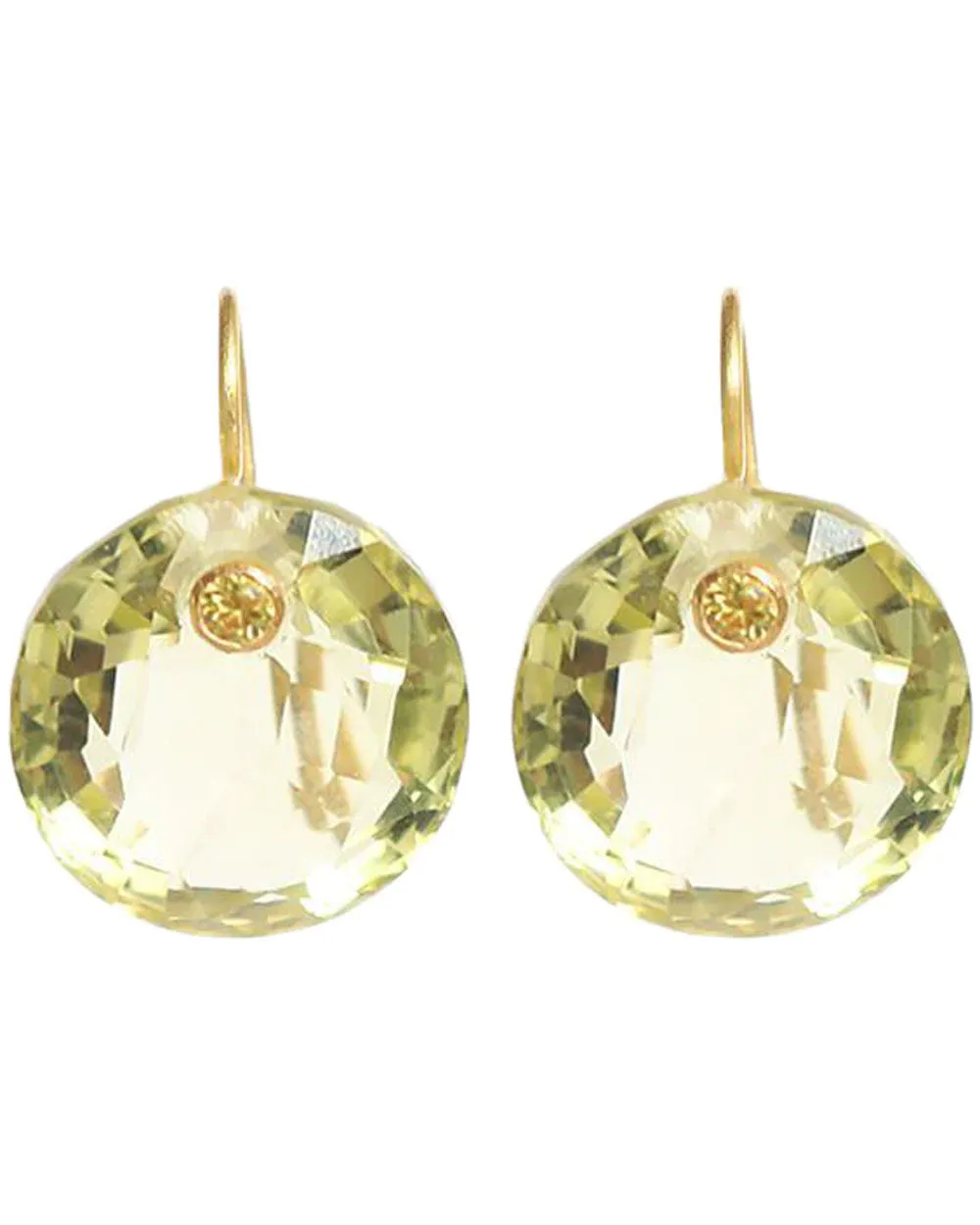 Medium Lemon Quartz Gem Earrings