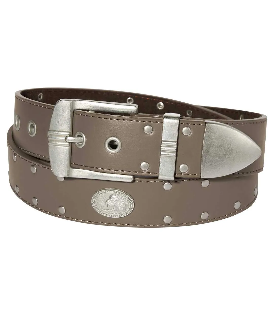 Men's Split Leather Belt - Taupe