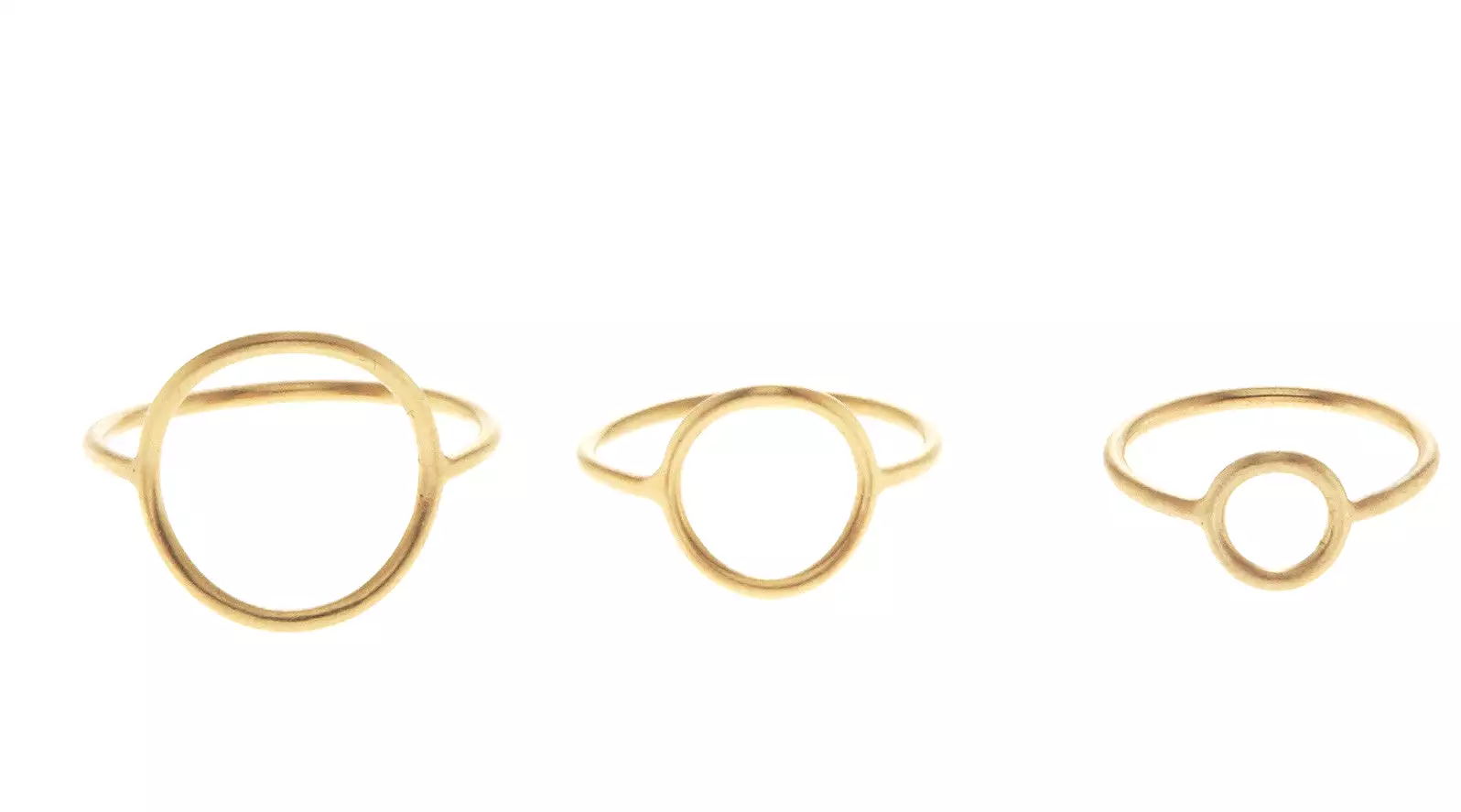 Monocle Ring, Matte Gold