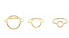 Monocle Ring, Matte Gold