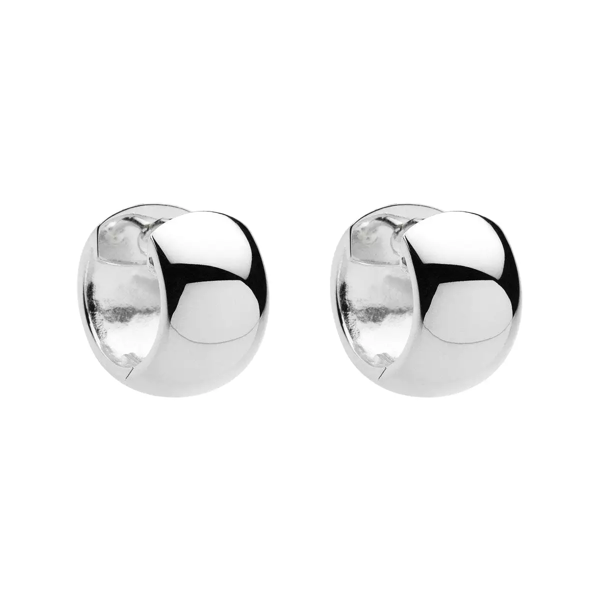 Najo Large Silver Huggie Earring