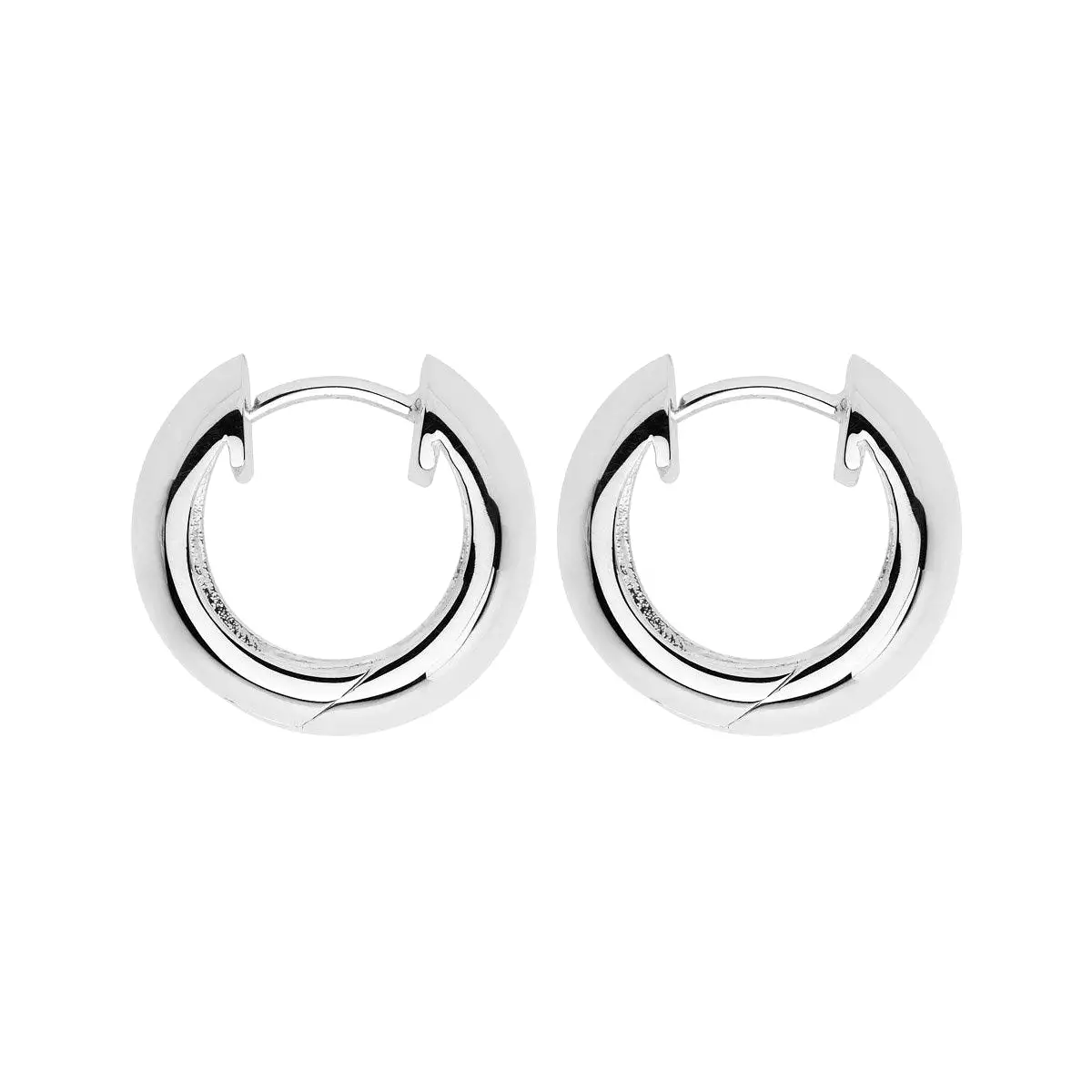 Najo Large Silver Huggie Earring