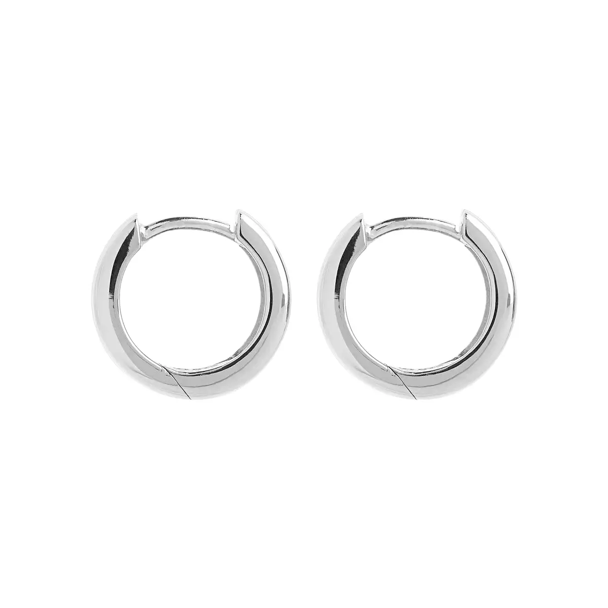 Najo Ribbed Huggie Earring Silver